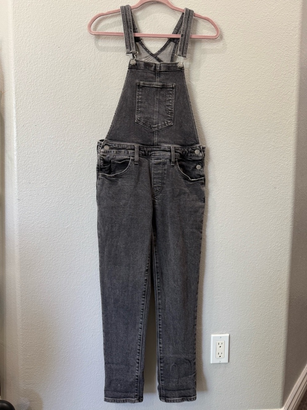 Levi’s Gray Wash Denim Overalls Women’s Small S Straight Leg Y2K Vintage Style - Picture 2 of 14